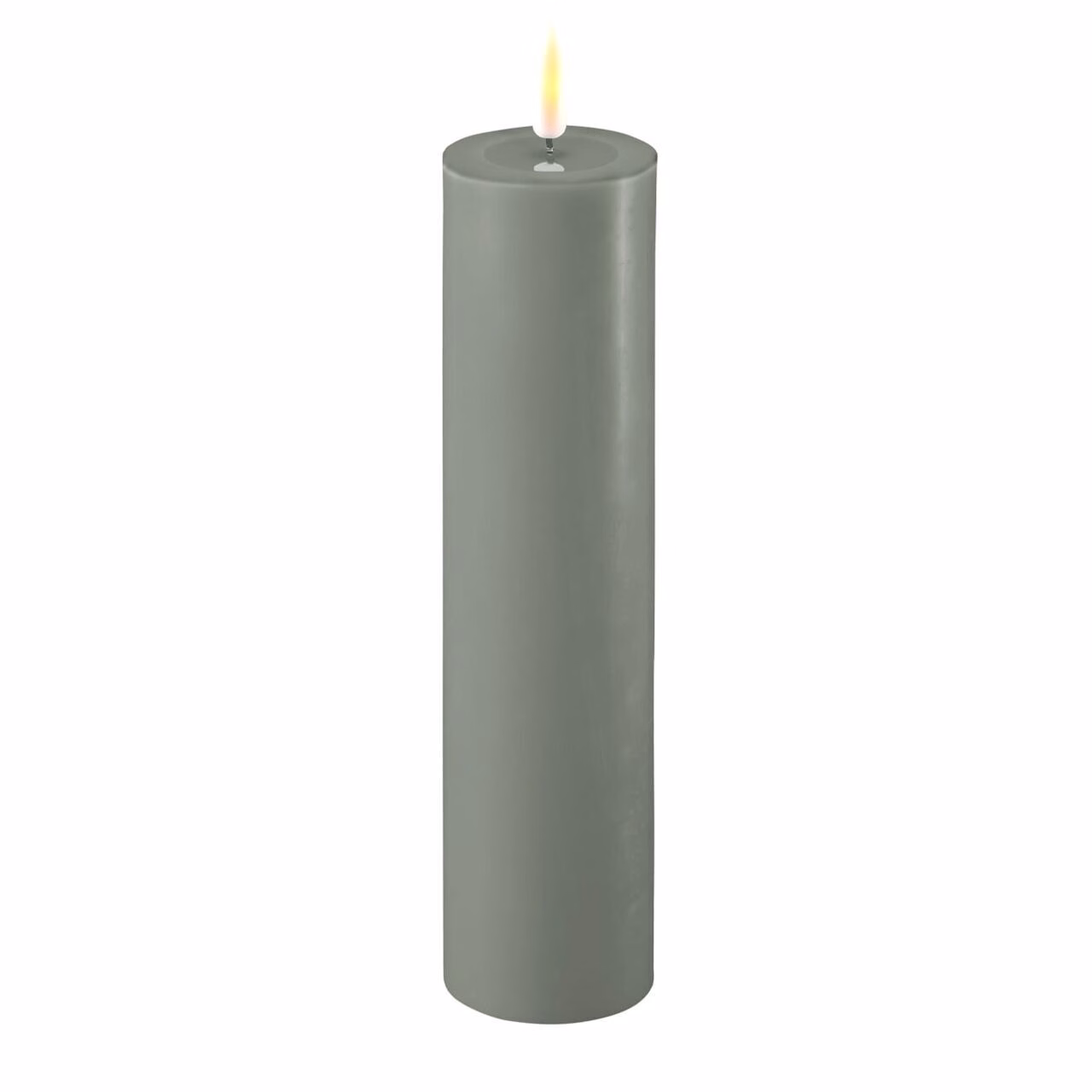 Stumpenkerze LED salbei 5 x 20cm