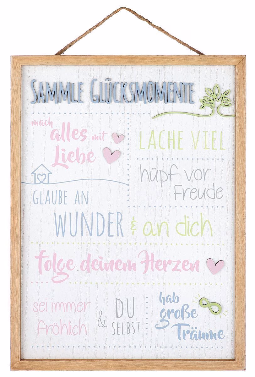 51244_1 Deko Schild Glücksmomente