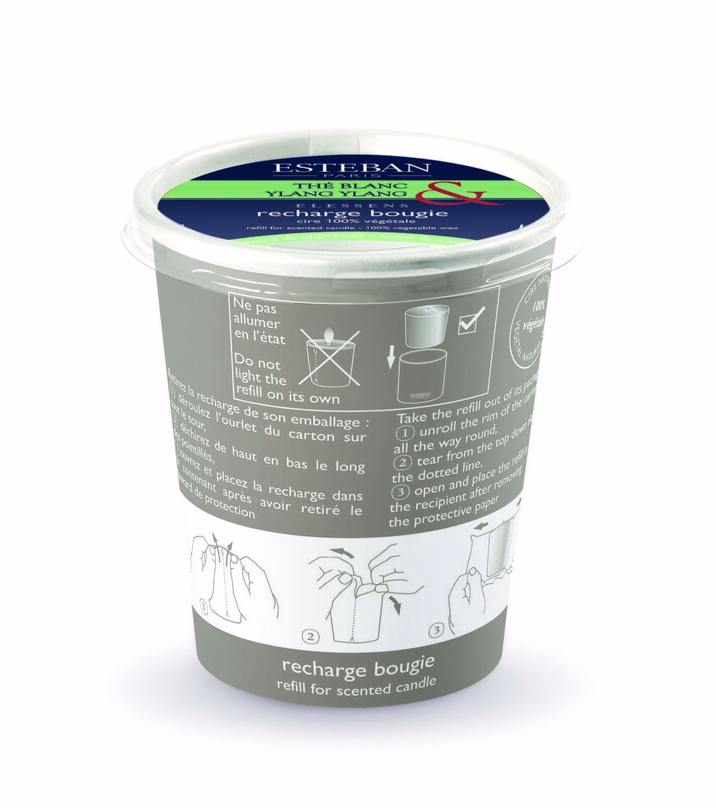 Weißer Tee & Ylang Ylang Nachfüller für Duftkerze 170g