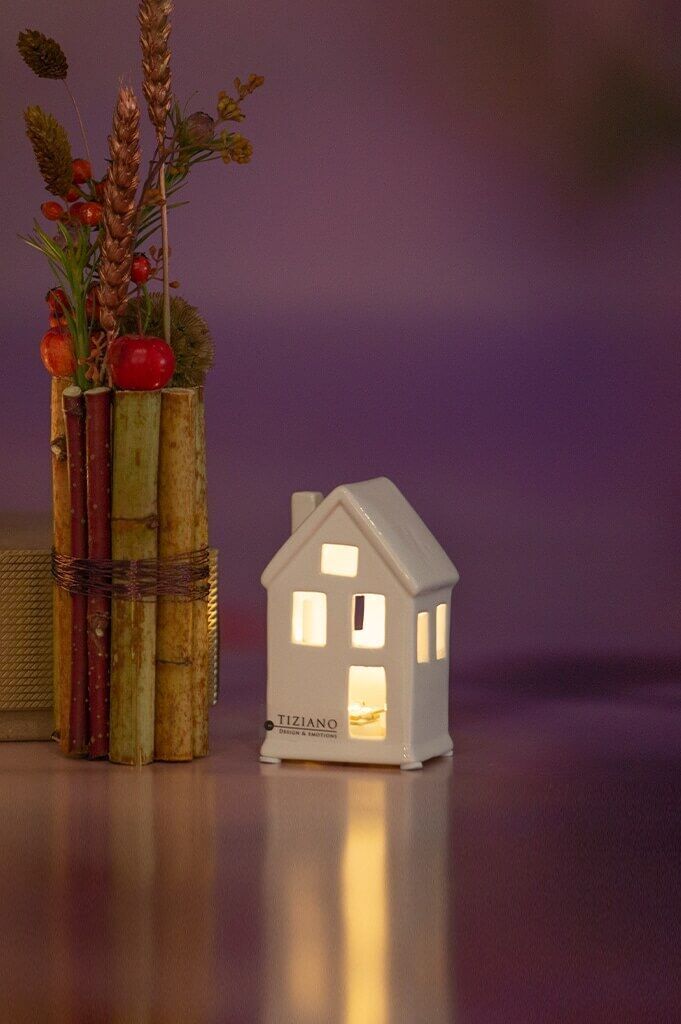 Haus Portofino schmal 23cm LED cremeweiß Haus Portofino schmal 23cm LED cremeweiß