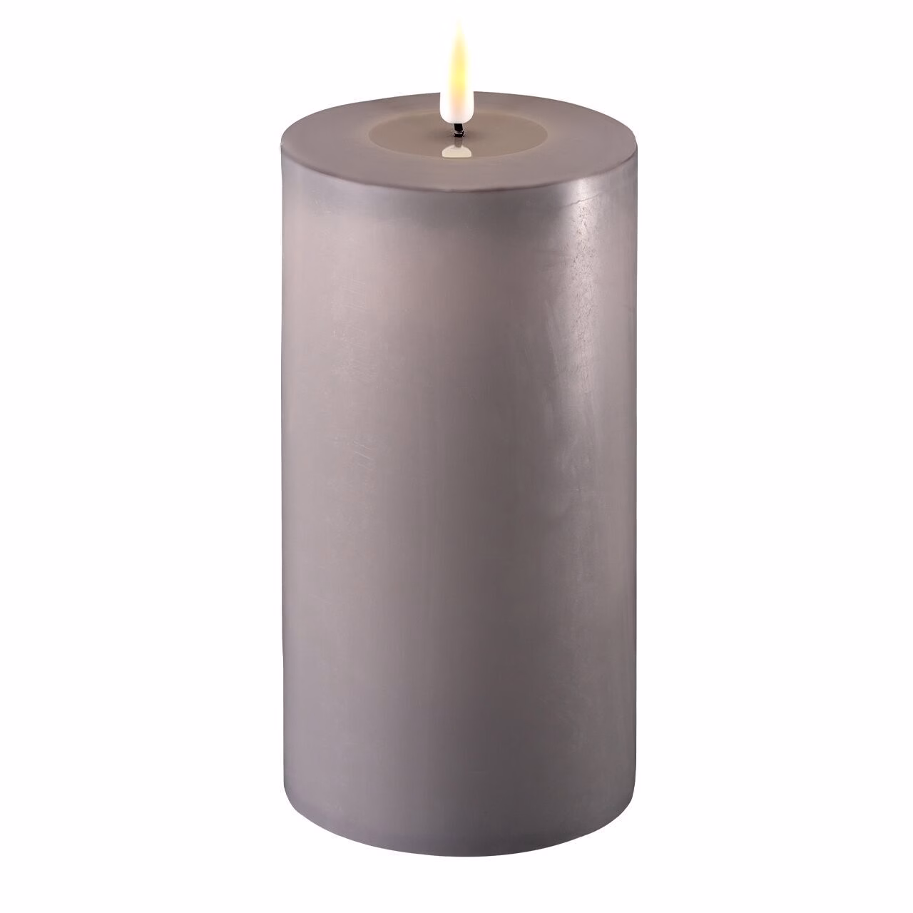 2021-RF-0036 Stumpenkerze LED grau 10 x 20cm