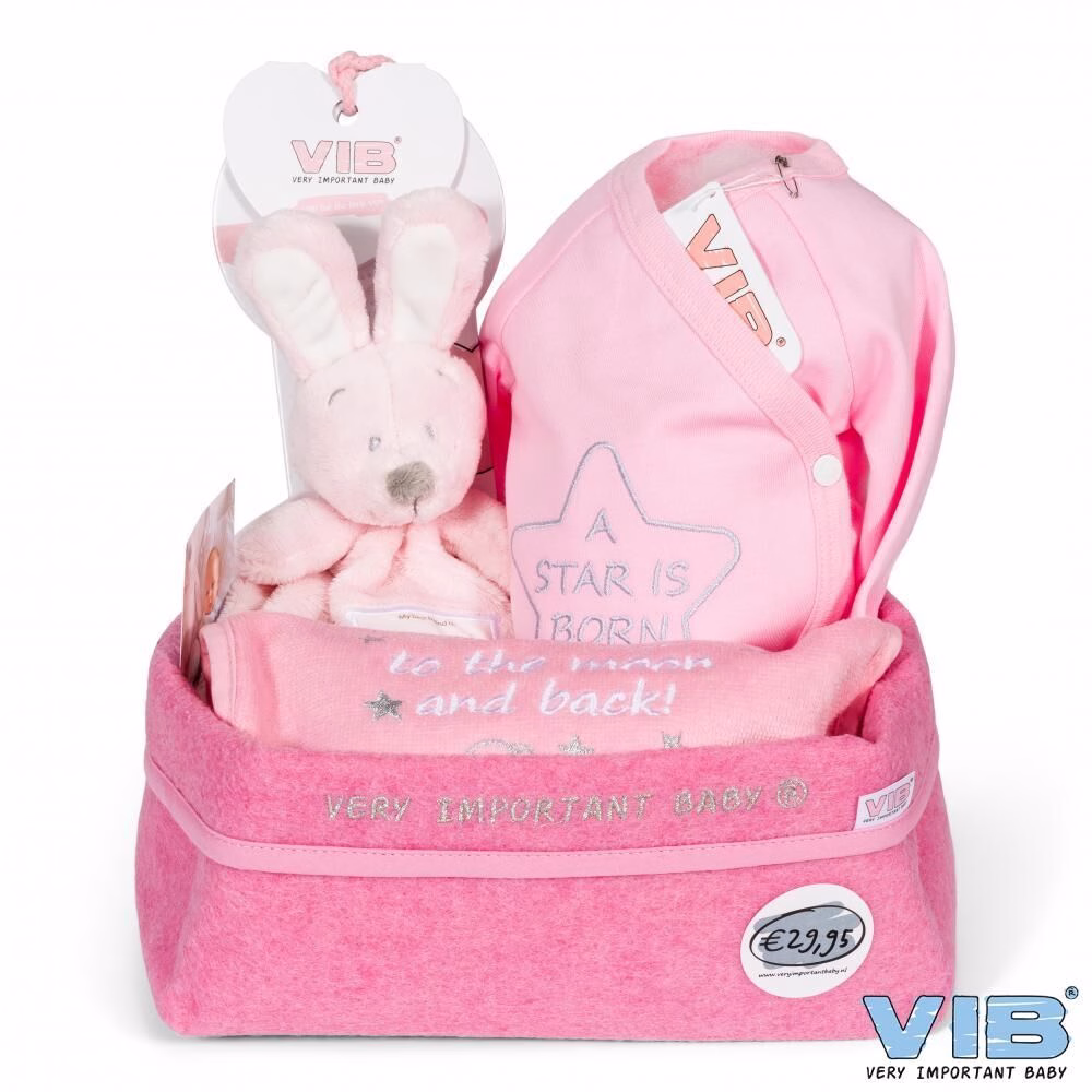 madchenbox1 Geschenkpaket für Babys rosa 4-teilig