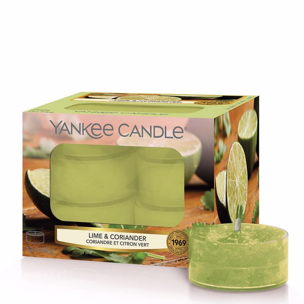 1629274E Lime & Coriander 12 St Teelichte von Yankee Candle