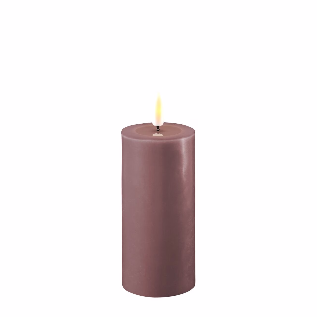 2021-RF-0148 Stumpenkerze LED helles lila 5 x 12,5cm