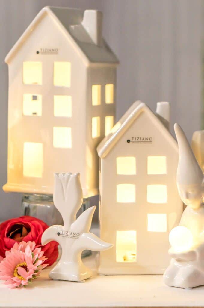 Haus Portofino schmal 23cm LED cremeweiß Haus Portofino schmal 23cm LED cremeweiß