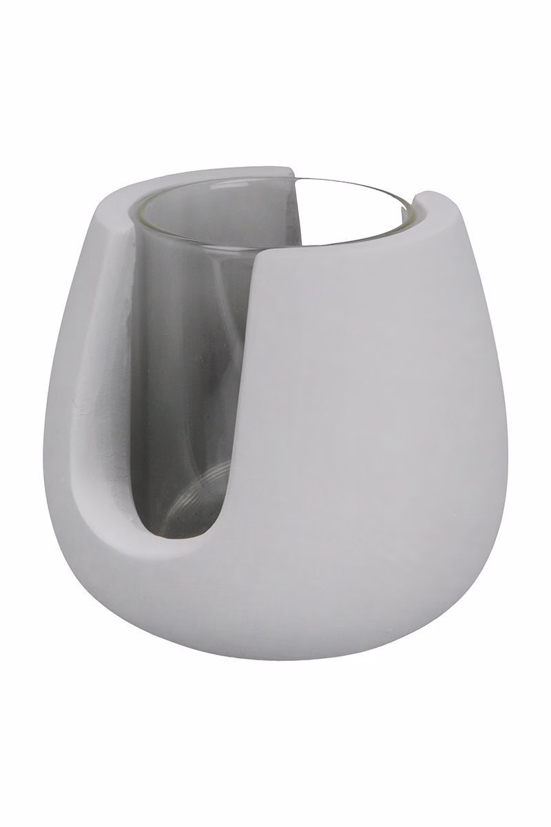 Windlicht Intorno 9cm grau