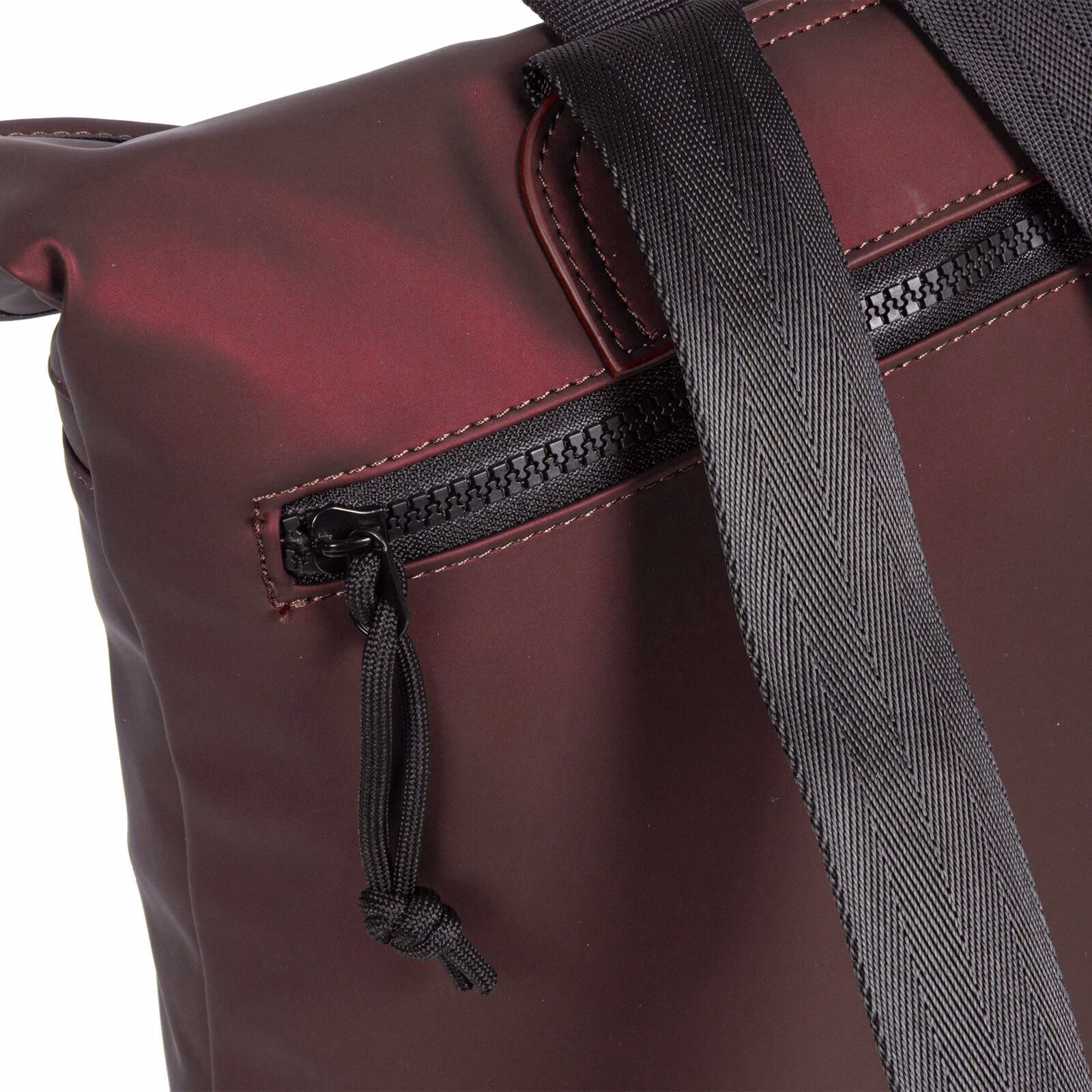 Mart - Los Angeles Rolltop Mini Rucksack burgund metallic