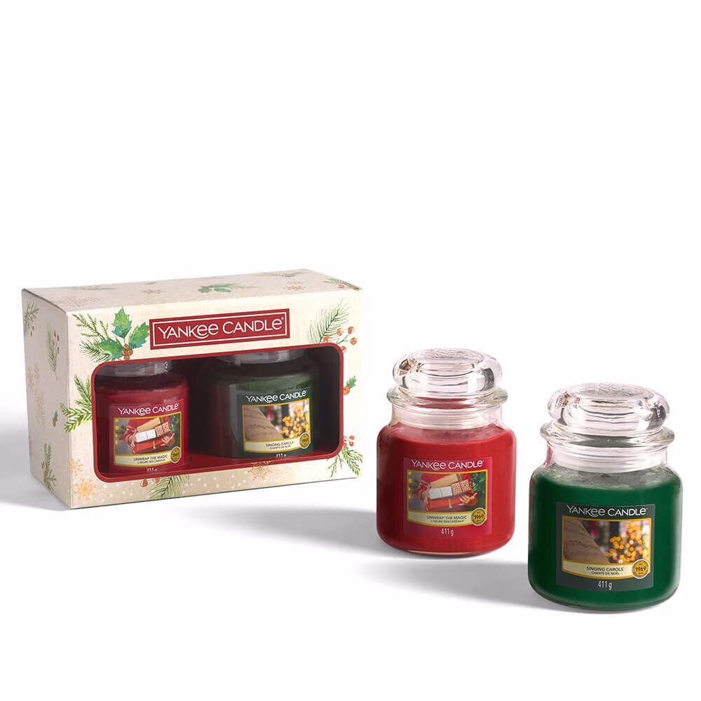 SKU-1668503-CaRSbRHNhTHMzi 2 mittleres Jar Geschenkset (Singing Carols & Unwrap The Magic) von Yankee Candle online bestellen offen