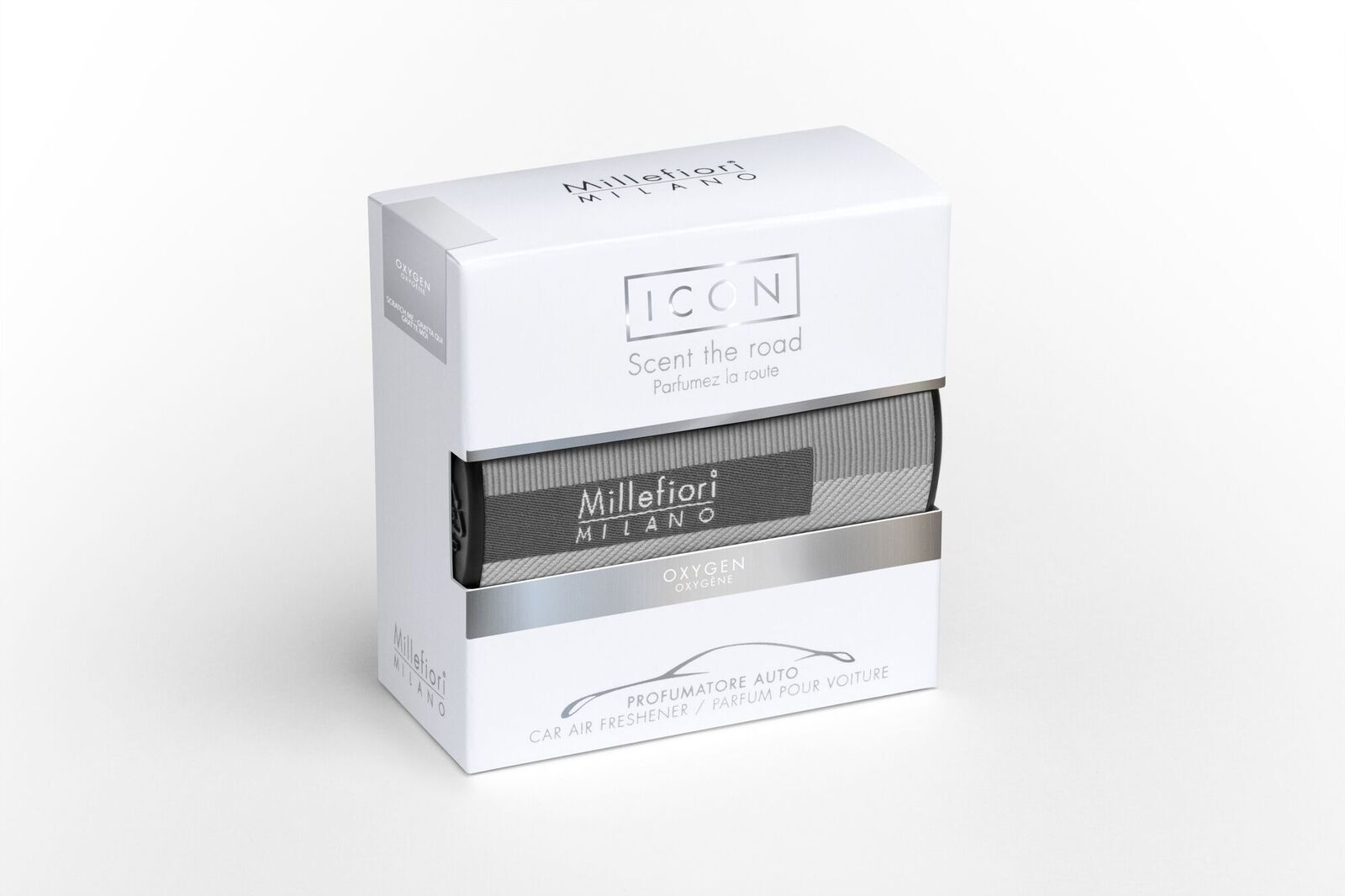 Oxygen - Autoduft Icon Textile Geometric Kiste, Flasche