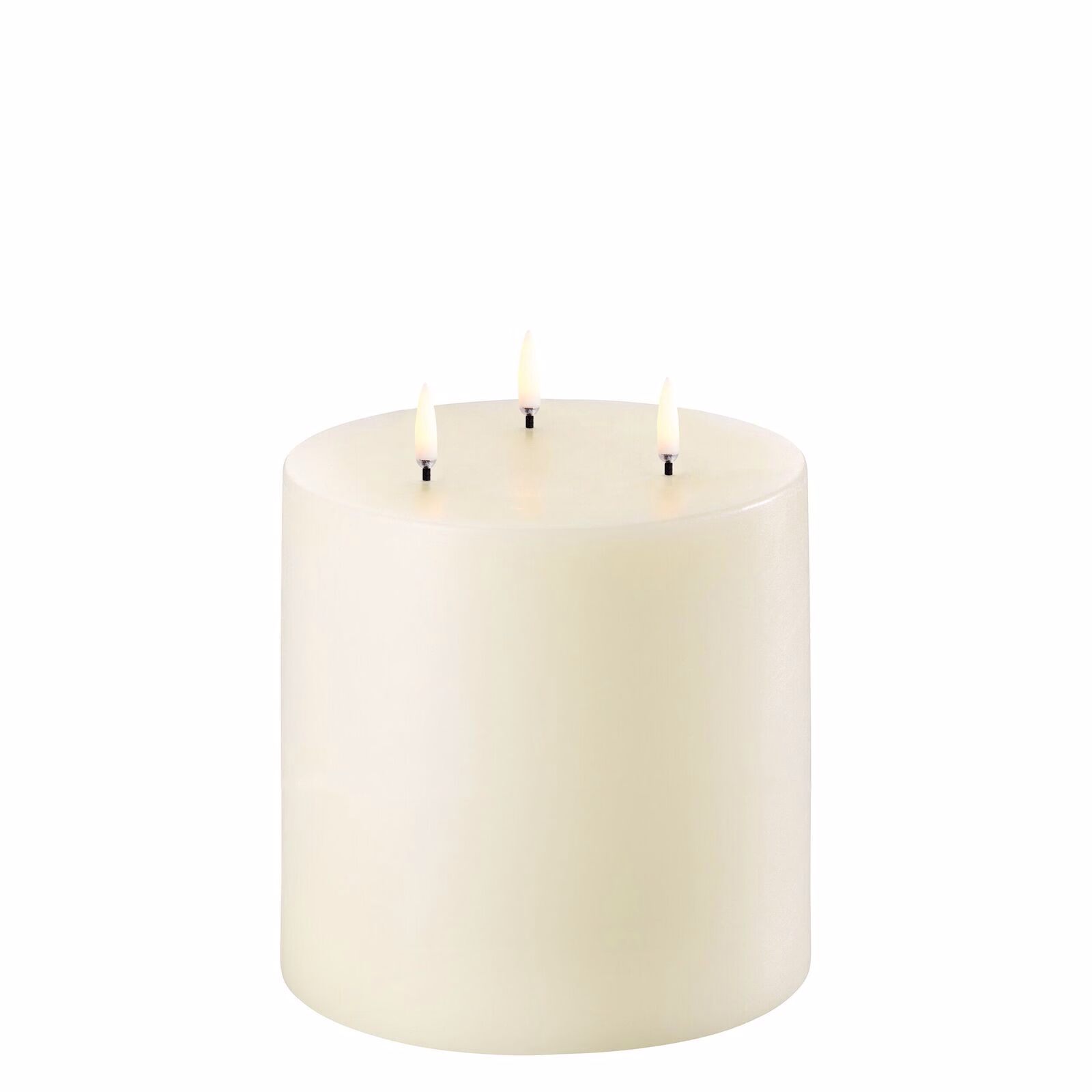 UL-TF-IV-C15218 Uyuni LED Stumpenkerze 15x15cm Ivory 3-Docht