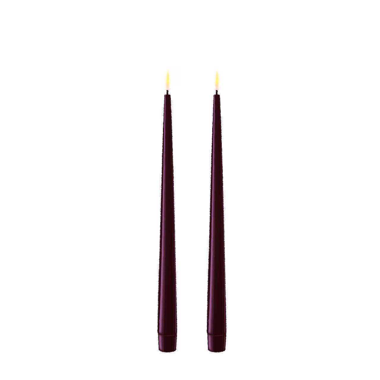 Stabkerze mit Lack LED 28 cm Violett 2 Stück