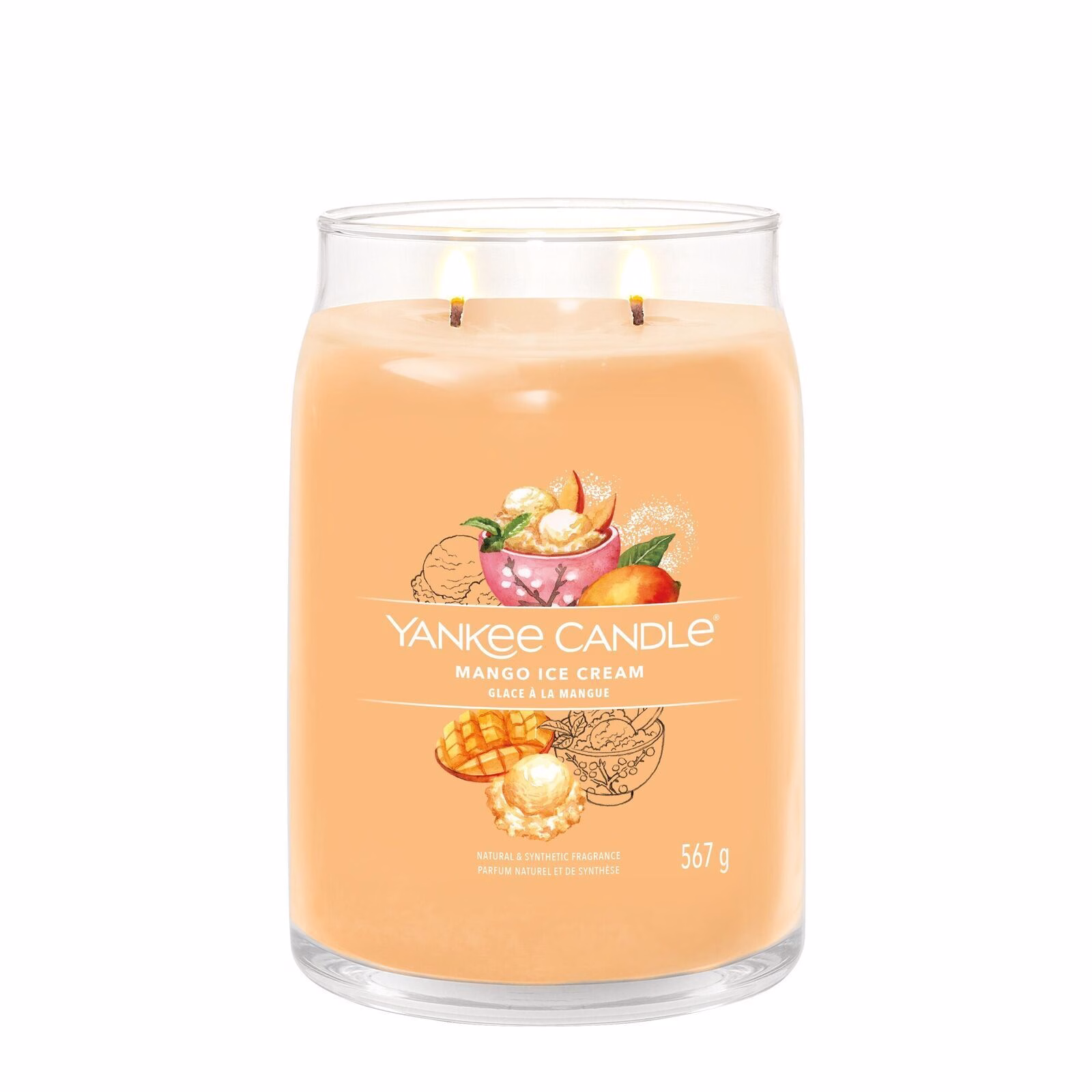 Mango Ice Cream Signature Large Jar 567g 2-Docht