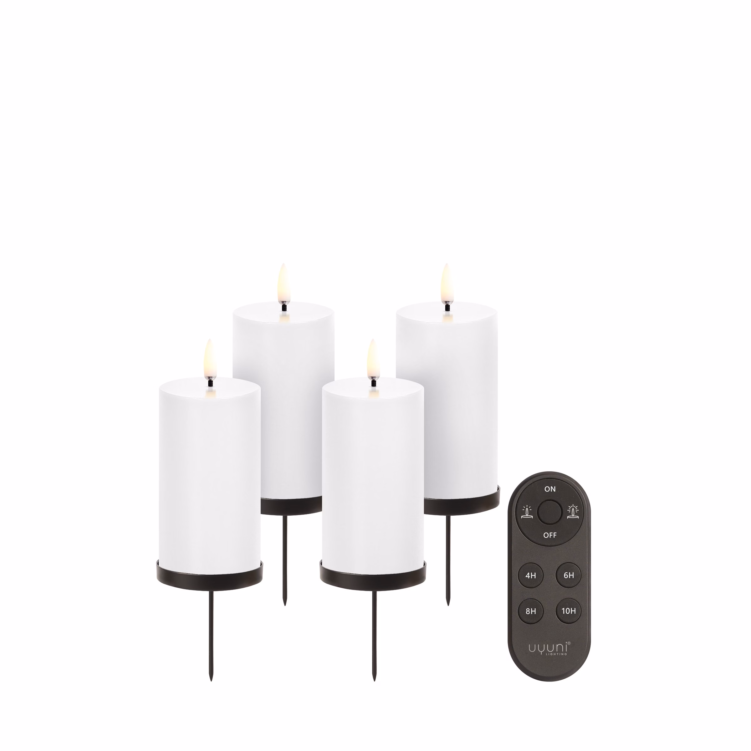 Uyuni Giftbox Pillar Stumpenkerze für Adventskranz nordic white