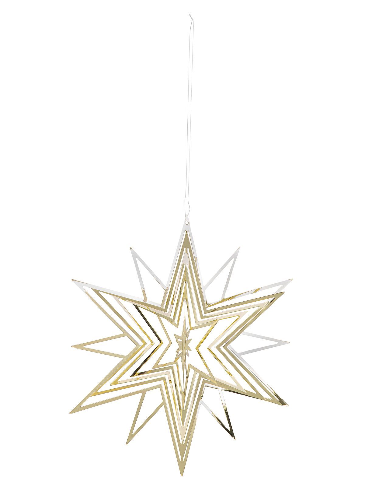 Deko Hänger Stern 3D gold 15cm Sternsymbol, Symbol, Kronleuchter, Lampe
