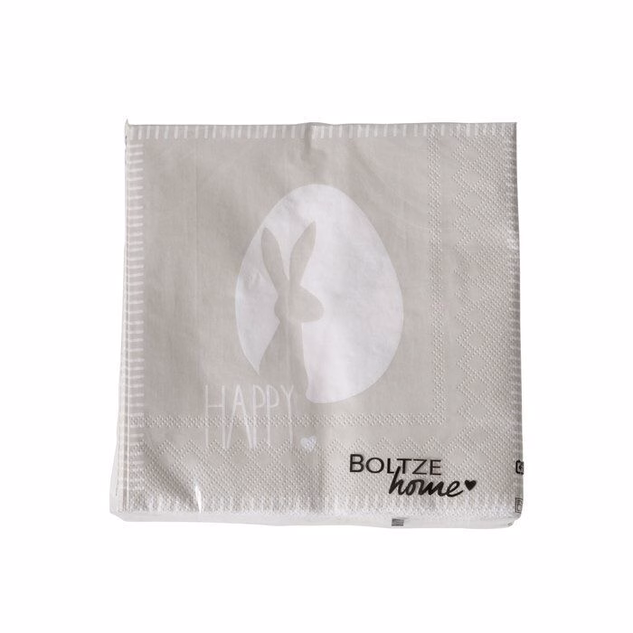 Serviette Jody 20 Stück weiß/grau Variante 1