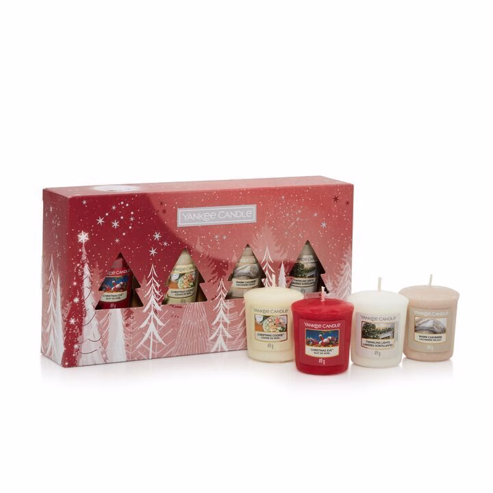 4 Votivkerzen Geschenkset Weihnachten Bright Lights