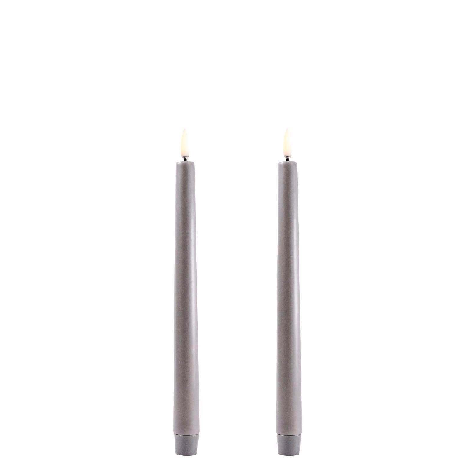 UL-TA-GR02325-2 Uyuni LED Tafelkerze 25cm Grey 2 Stück