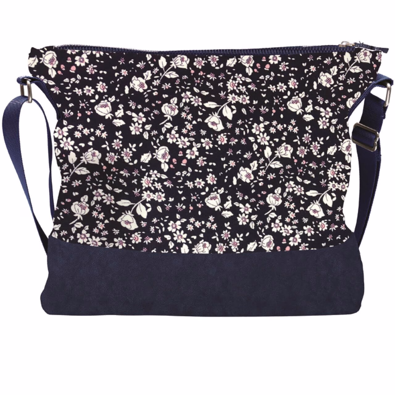 Umhängetasche 026 (navy rose)