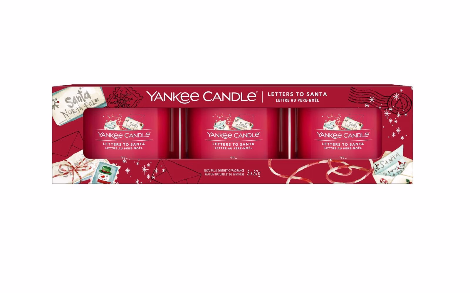 Signature-Filled-Votive_3-Pack_Letters-To-Santa Letters to Santa 37g Glasvotivkerze 3er Pack