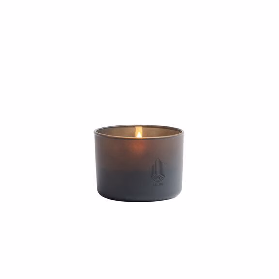 Uyuni LED Glas Stumpenkerze 8,2 x 6cm grau