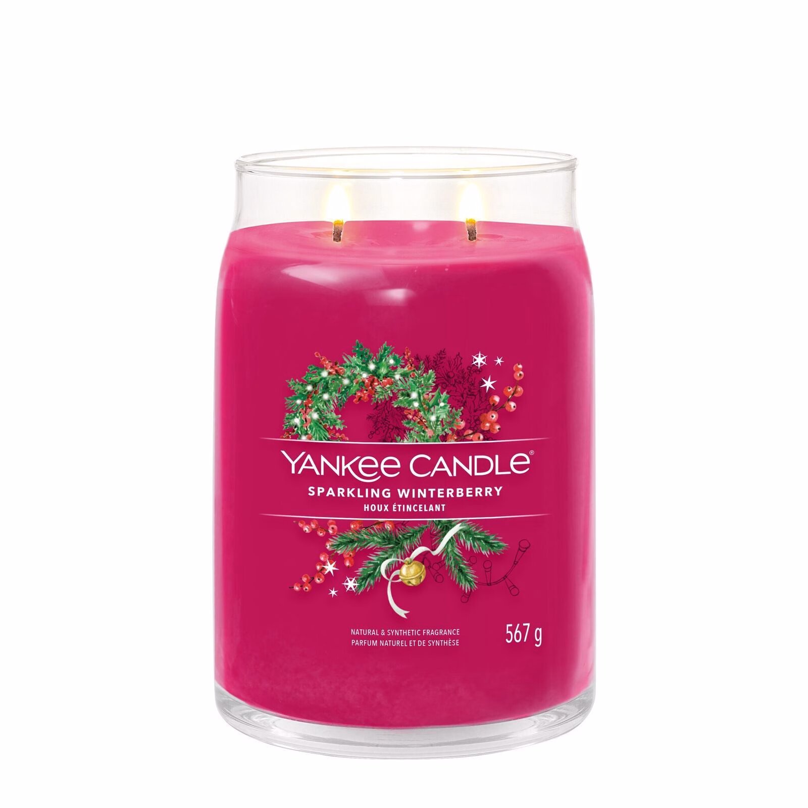 Sparkling Winterberry Signature Large Jar 567g 2-Docht