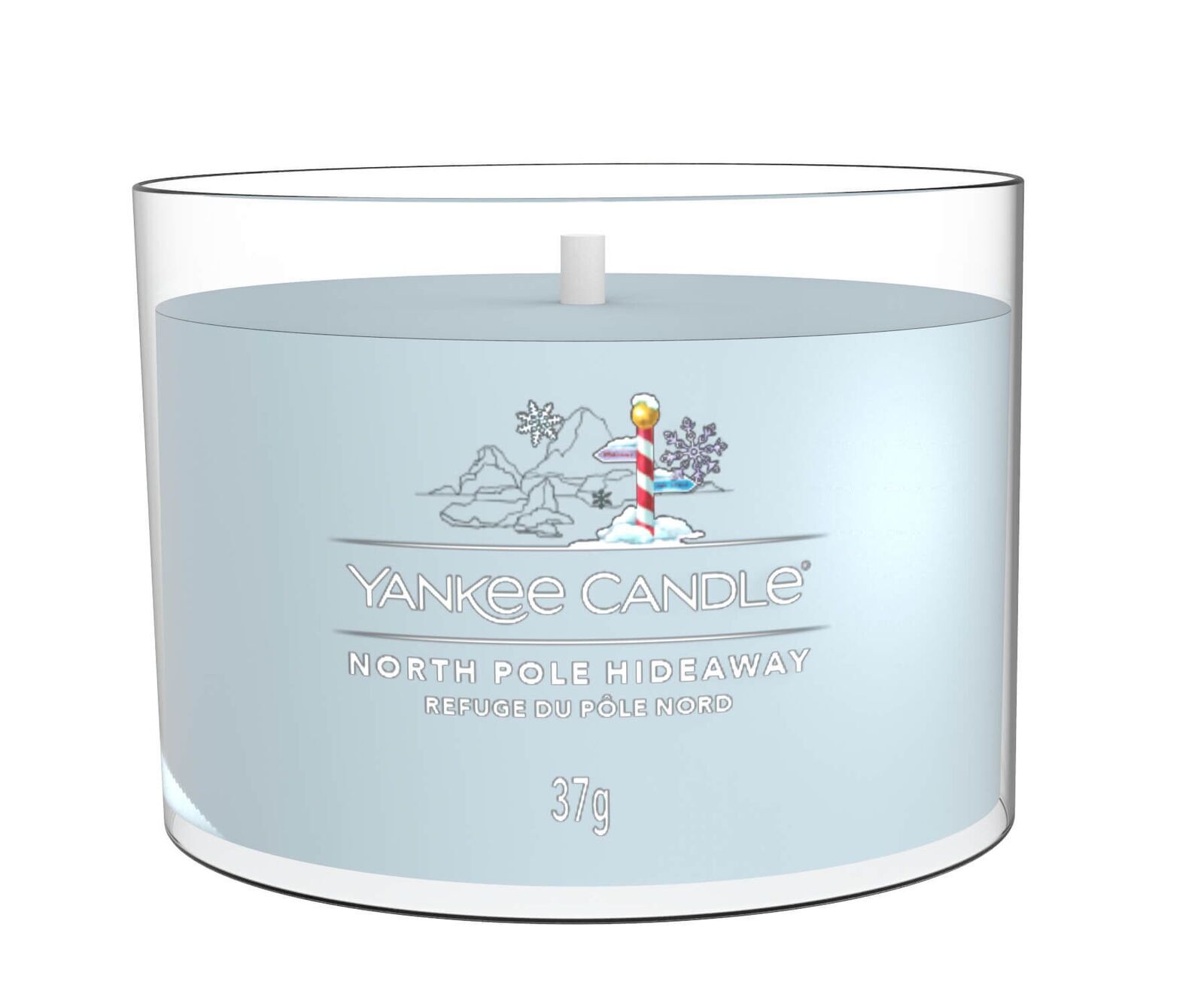 North Pole Hideaway 37g Glasvotivkerze Kerze, Zylinder
