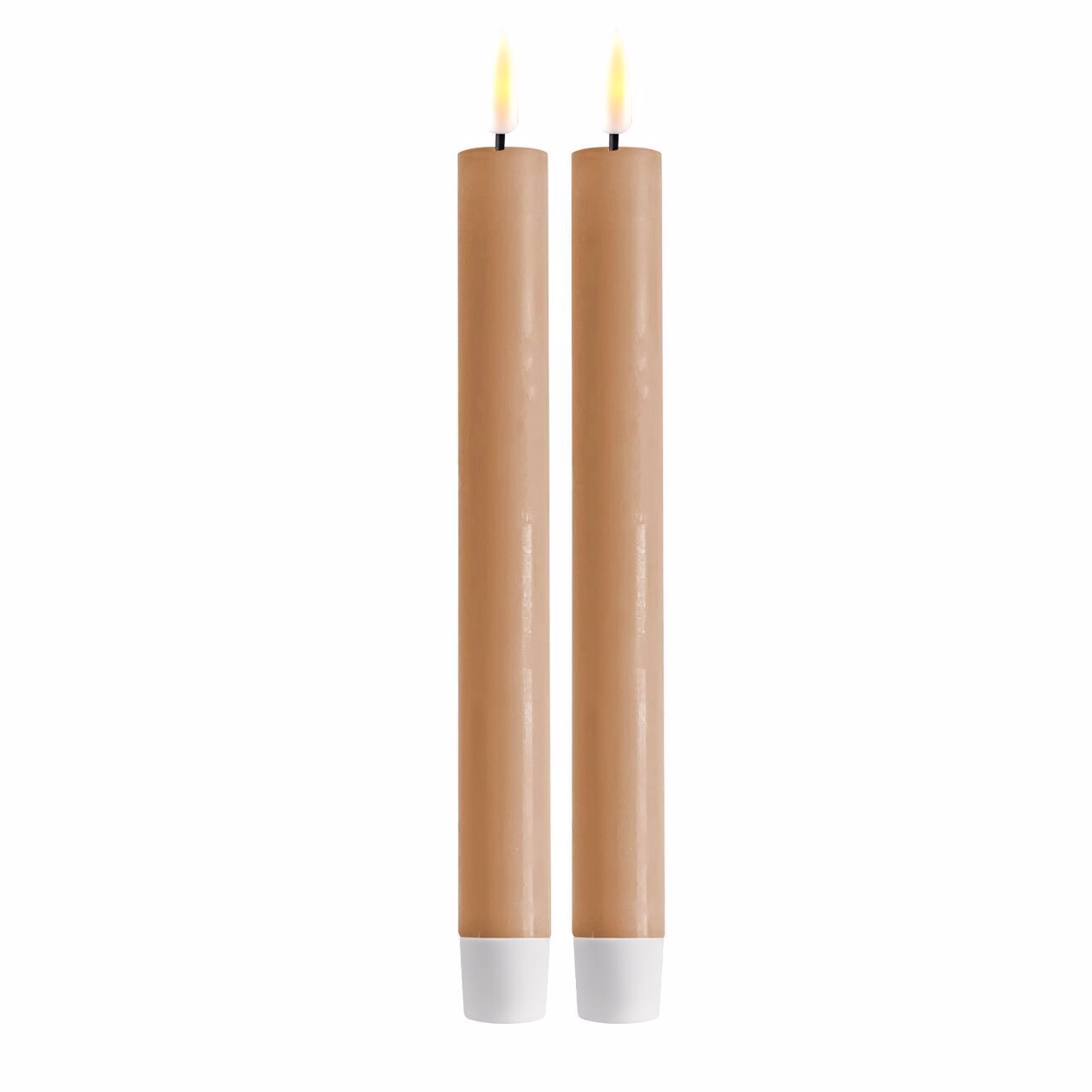 2021-RF-0077 Stabkerze LED 24 cm karamell 2 Stück