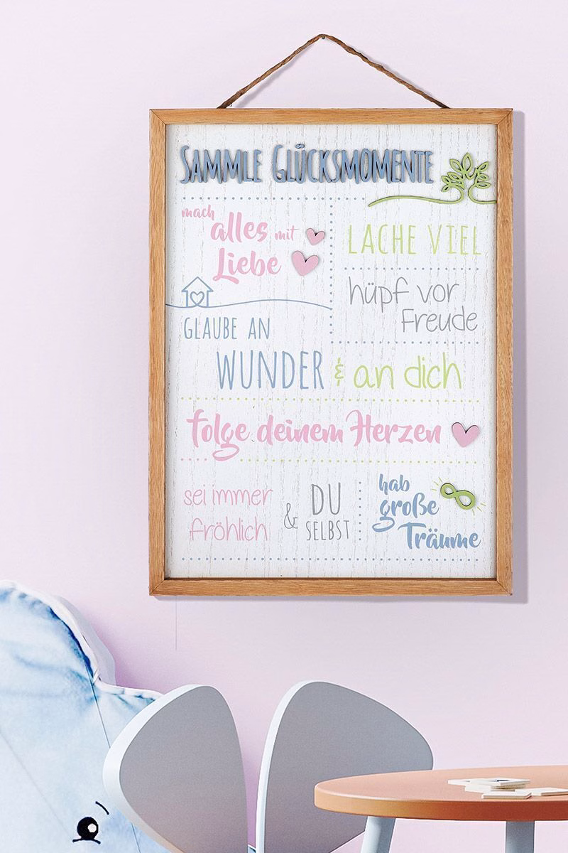 51244_2 Deko Schild Glücksmomente