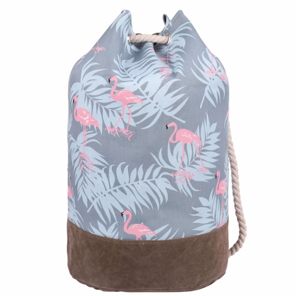 128-016-2019 Seesack Grey Rose & Flamingos