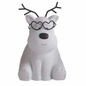 nerdyrentierweiss Nerdy Rentier mit Brille weiß