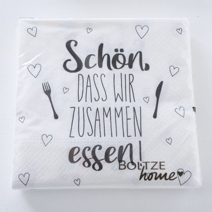 Serviette Schön weiß 20 Stück Design 2