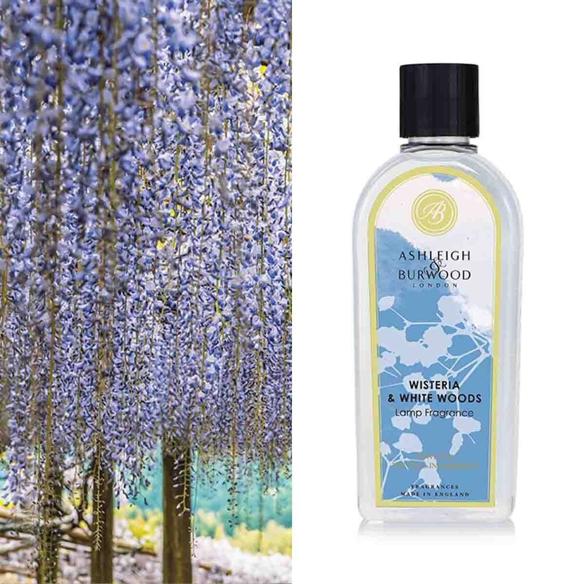 Wisteria & White Woods 500ml Duftlampenöl Nachfüller Flasche, Kosmetik, Parfüm, Blume, Pflanze