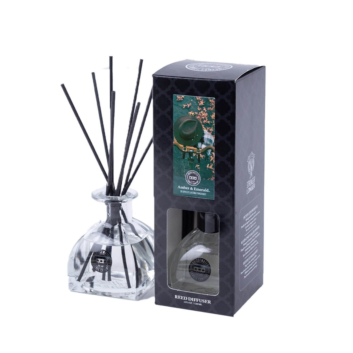 Amber & Emerald Reed Diffuser Flasche, Weihrauch