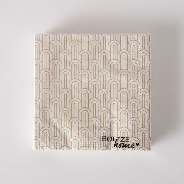 Einzelbild-hNBL-MZH-large Serviette Bogan 20 Stück weiß/gold Variante 3