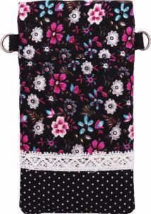Patchwork Handytasche Umhängetasche (Black Pink 032)