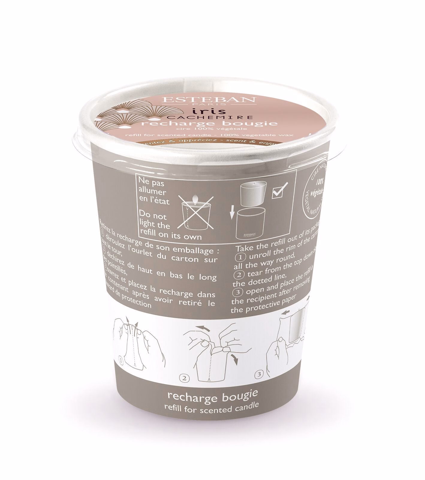 IRI-011_RVB Iris Kaschmir Nachfüller für Duftkerze 170g