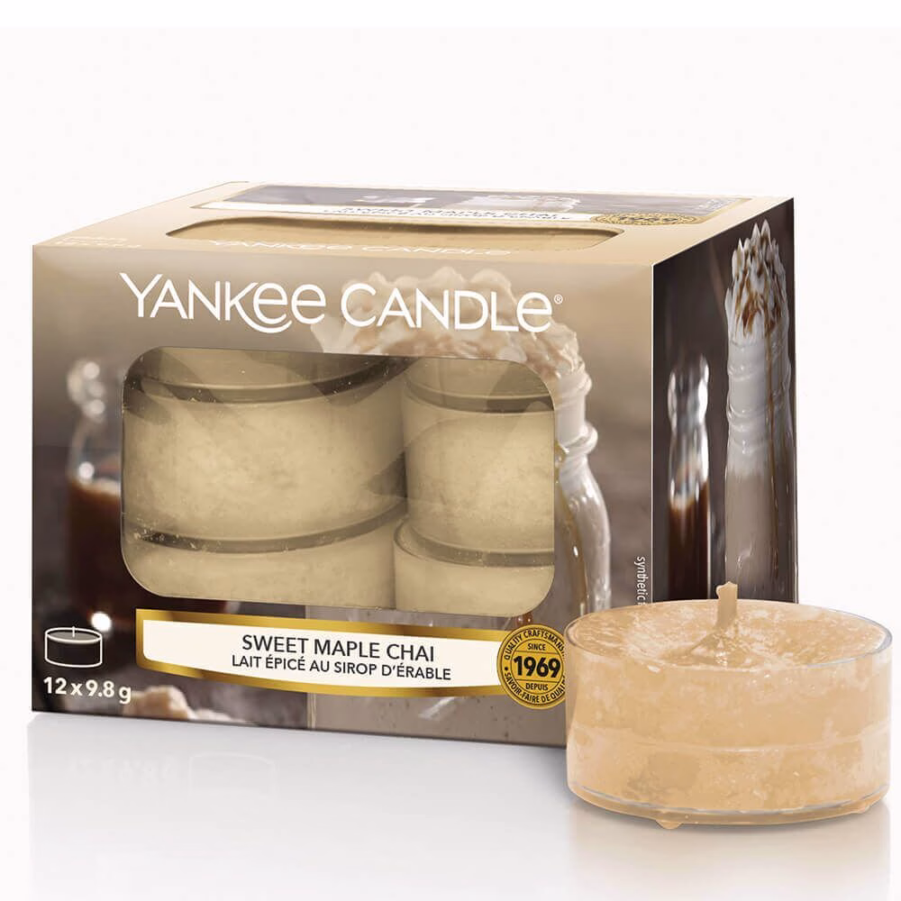 3450-YC-Q319_Tealight_Sweet-Maple-Chai Sweet Maple Chai 12 Stck von Yankee Candle