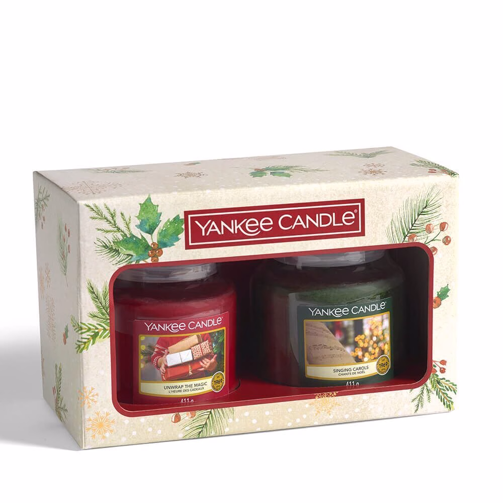 2 mittleres Jar Geschenkset (Singing Carols & Unwrap The Magic) von Yankee Candle online bestellen