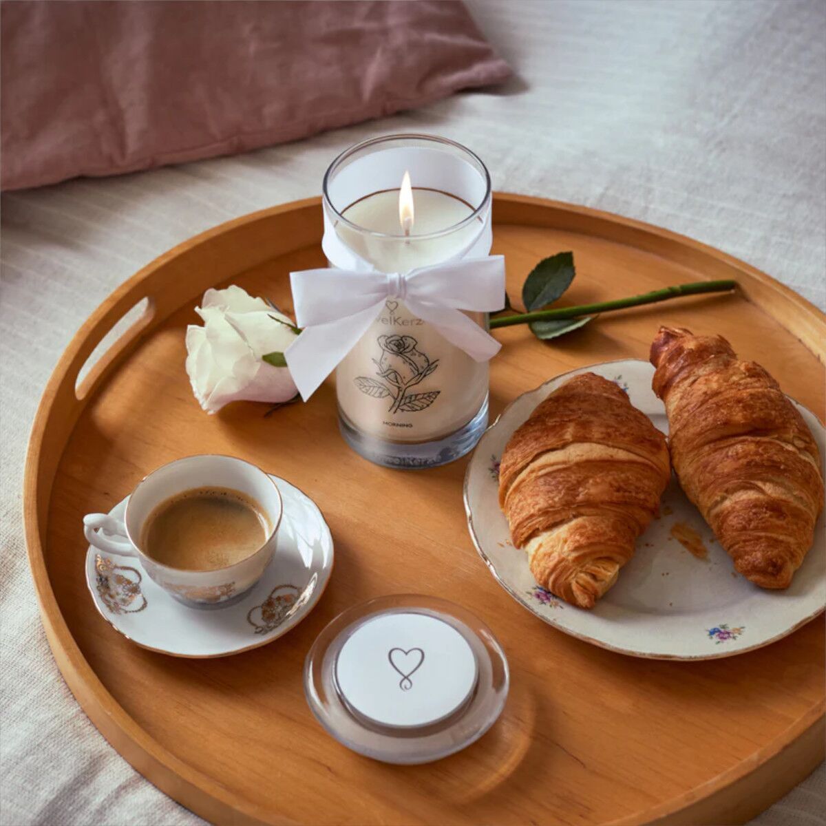 Morning Rose (Ohrringe) 400g Brunch, Essen, Kaffee, Kaffeetasse, Brot