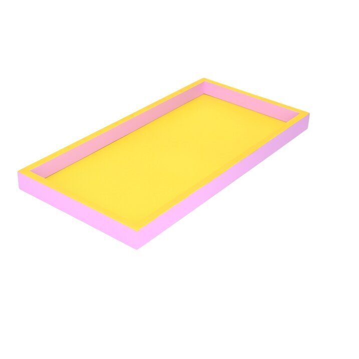 Deko Tablett Neo zweifarbig gelb/rosa Tablett