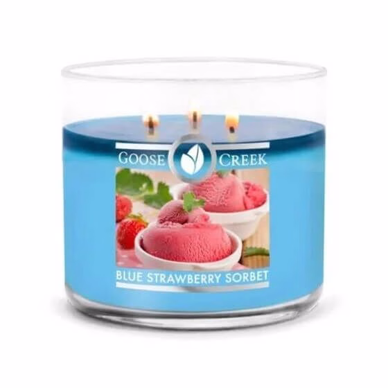 goose-creek-candlez-blue-strawberry-sorbet-3-docht-kerze-411g Blue Strawberry Sorbet 411g (3-Docht)