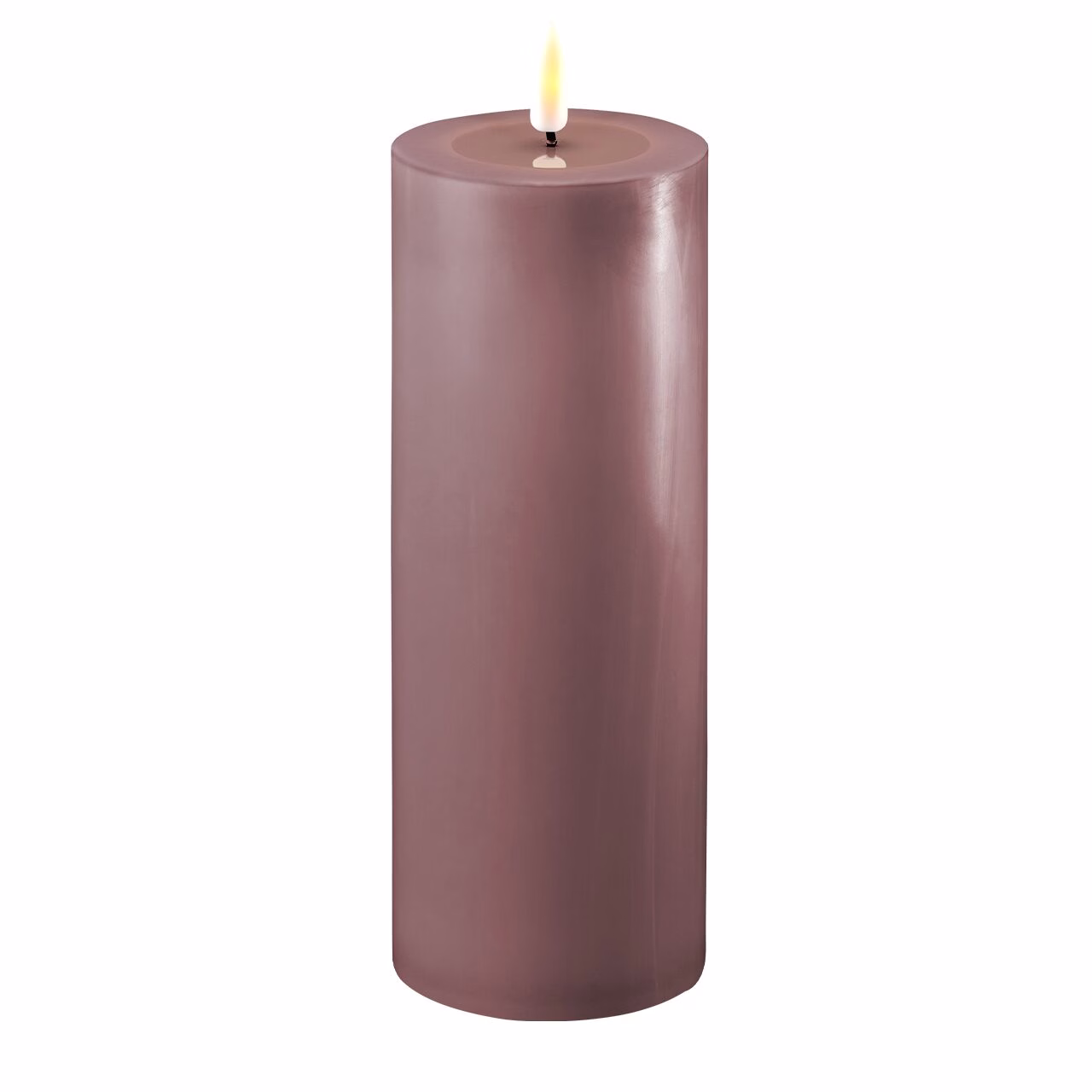 2021-RF-0155 Stumpenkerze LED helles lila 7,5 x 20cm