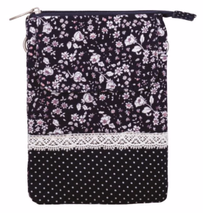 Patchwork Handtasche Umhängetasche (Navy Rose 094)
