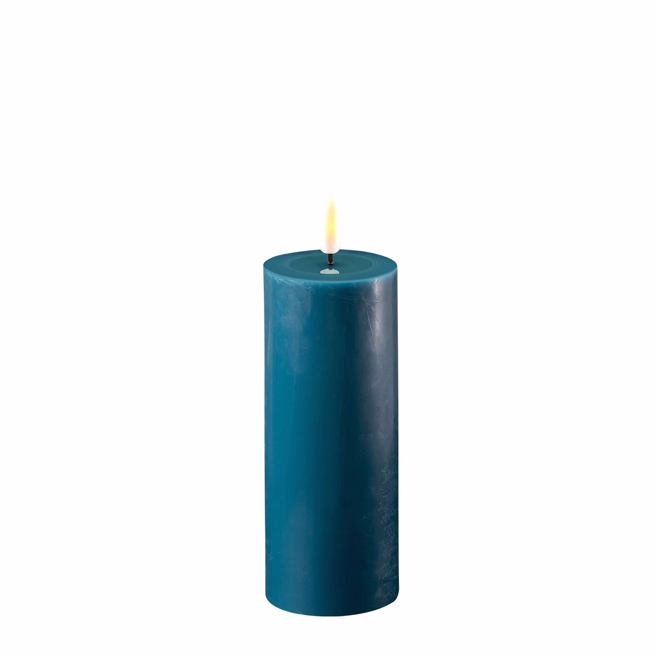 2021-RF-0040 Stumpenkerze LED petrol 5 x 12,5cm