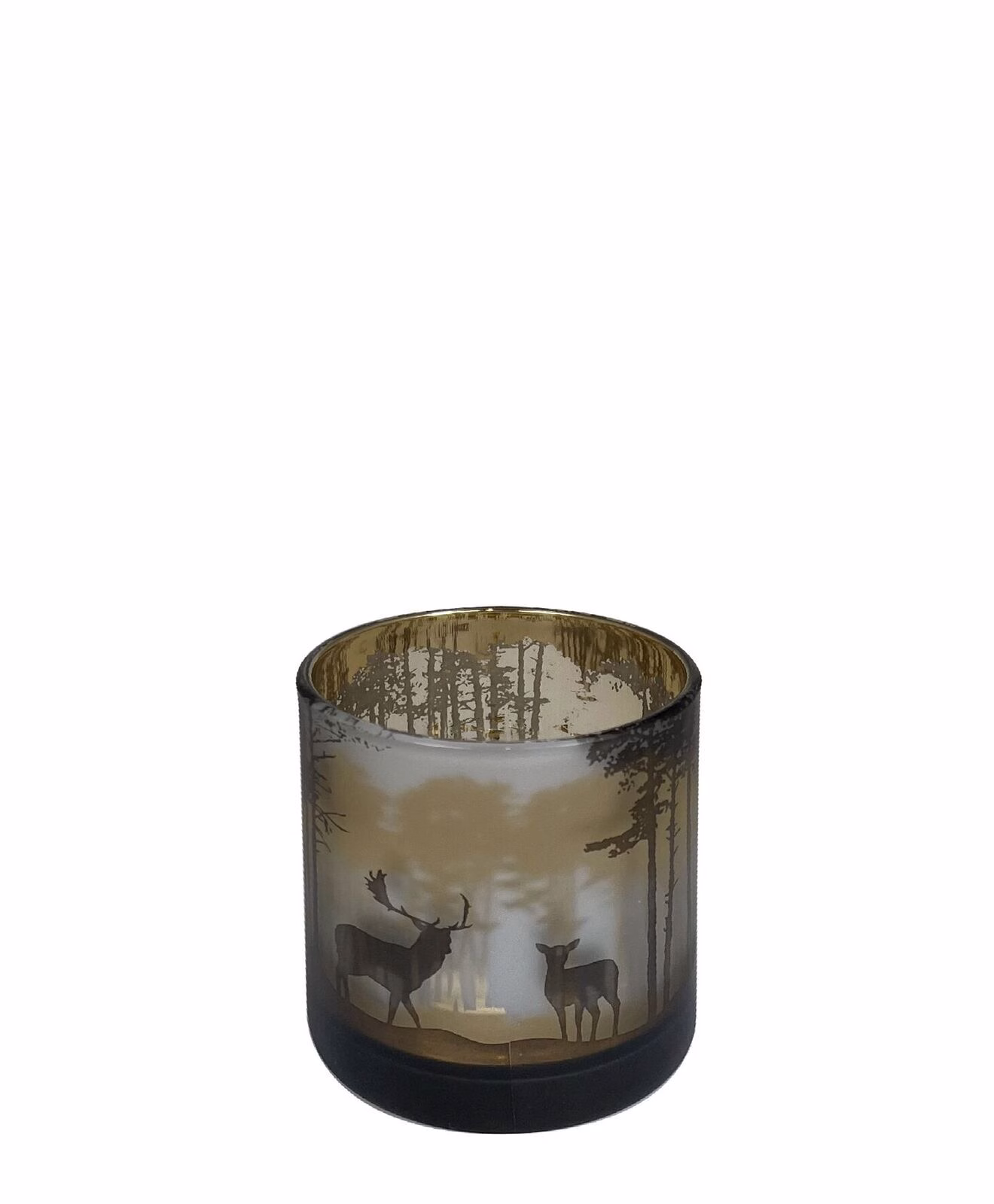 124603813 Windlicht Thalas Hirsche schwarz 8cm