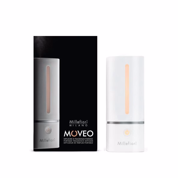 99WDWH_Millefiori-Rechargeable-Diffuser-White-Prod-and-Pack Moveo Tragbarer Diffuser weiß