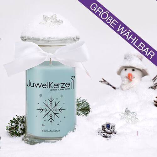 JuwelKerze Schneeflöckchen (Ring) 380g