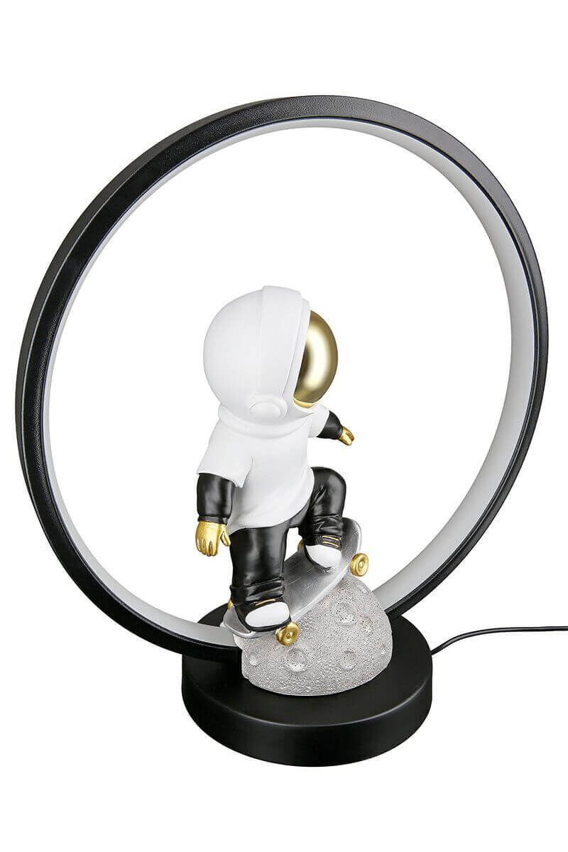Dekolampe Apollo Ring USB grau/schwarz 33cm Dekolampe Apollo Ring USB grau/schwarz 33cm