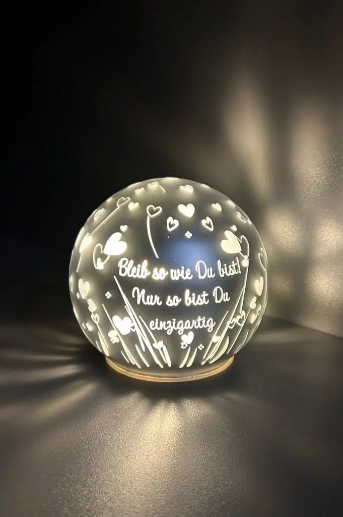 Lichtkugel Roviano silber 10cm LED