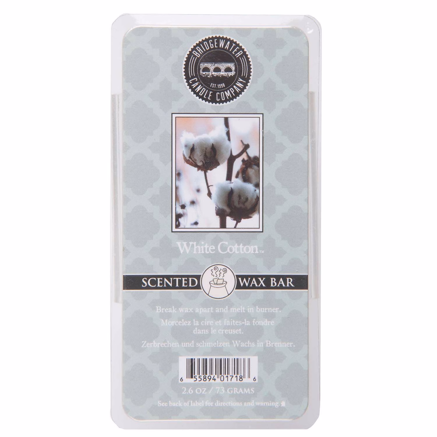 White Cotton Wax Bar 73g